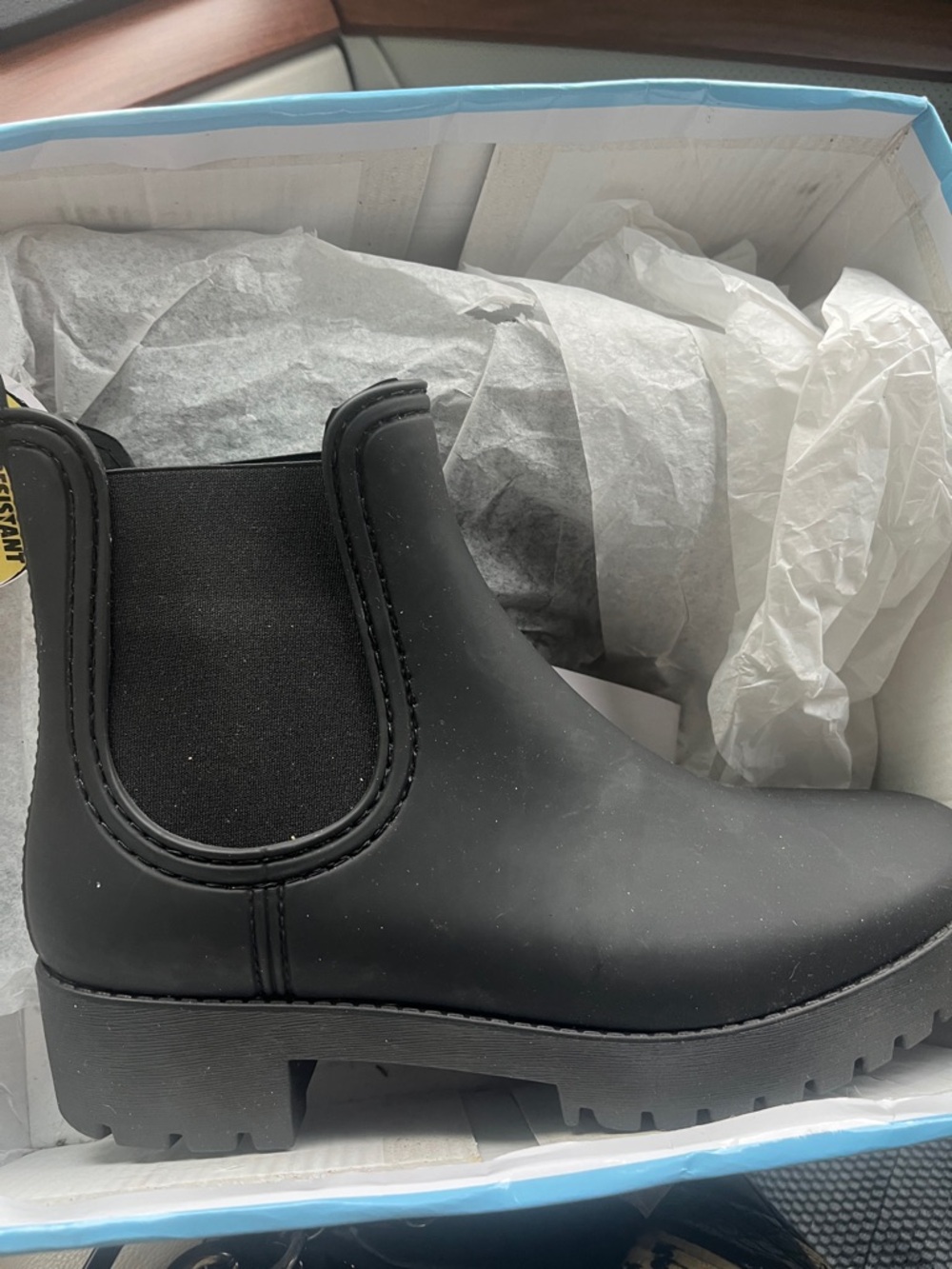 Women’s Jeffrey Campbell Black Chelsea Rain Boots -